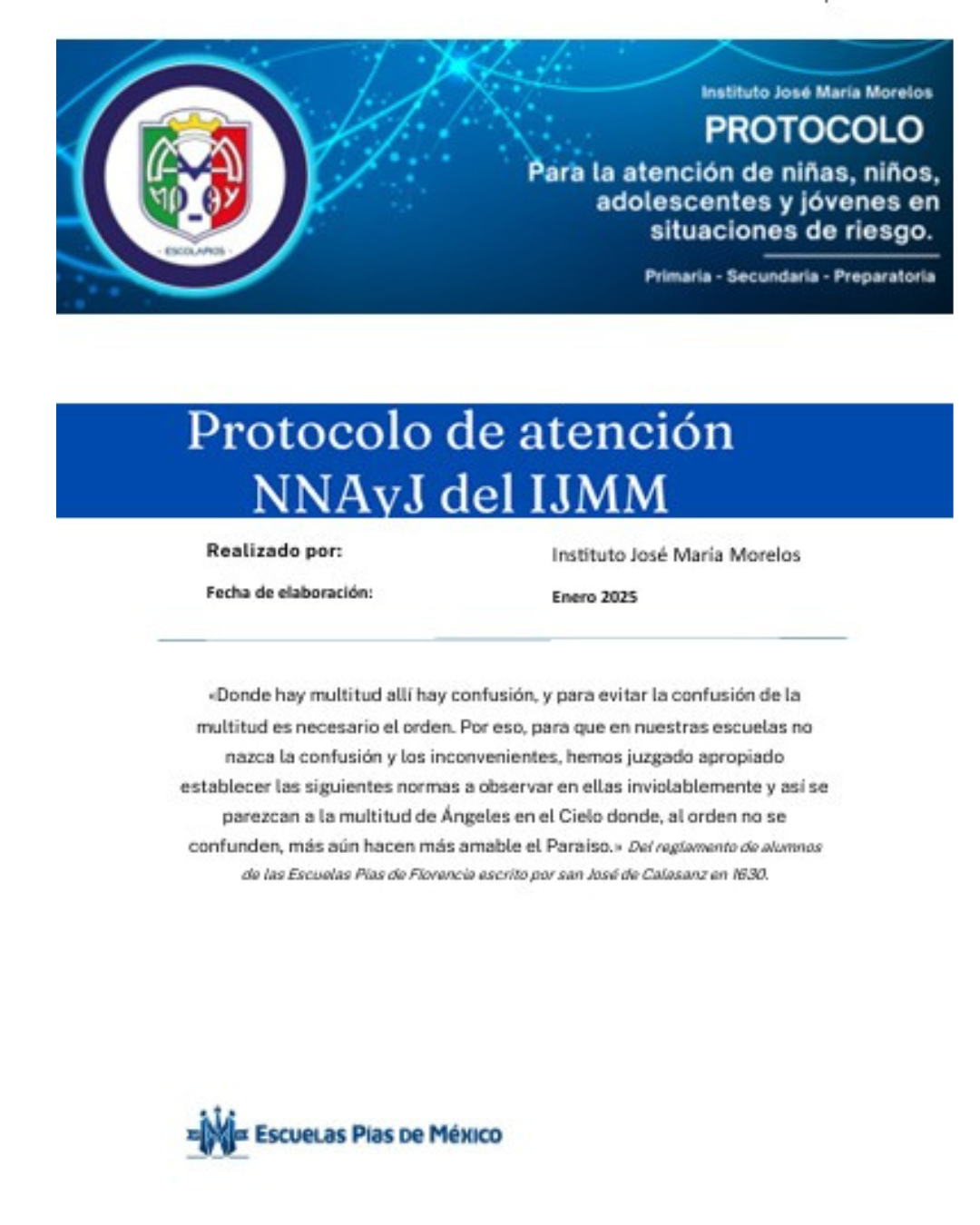 Protocolo Instituto José María Morelos